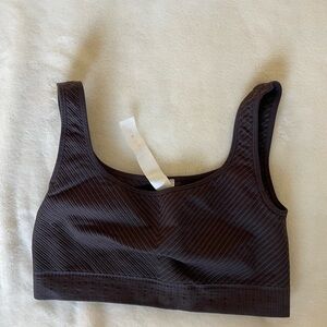 Avocado Ribbed Dark Bralette